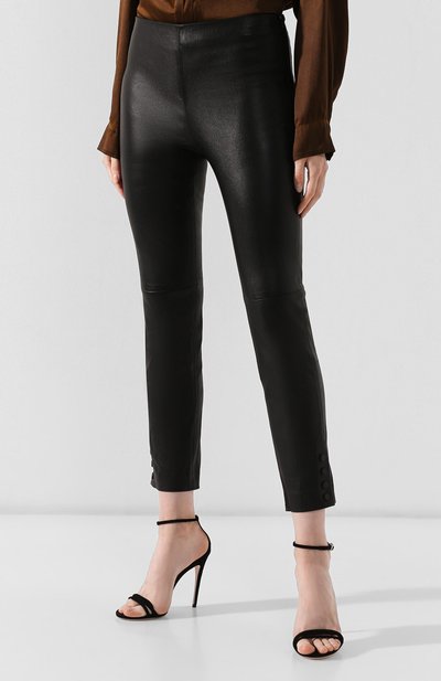 Кожаные легинсы THEORY, арт. J0600213, фото 3