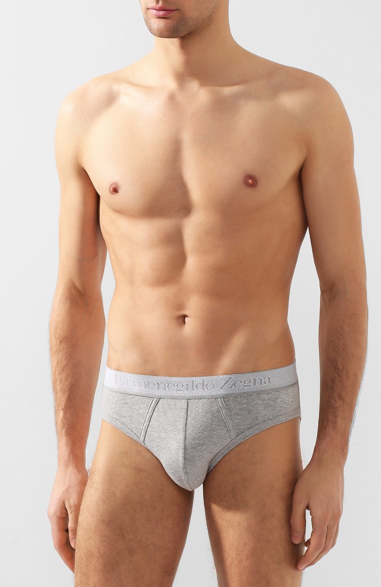 Комплект из двух хлопковых брифов с широкой резинкой ZEGNA, арт. N2X400040, фото 2