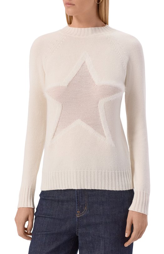 Пуловер из шерсти и кашемира Lorena Antoniazzi GM09A/2472 Кремовый  GM09A/2472 Фото 3