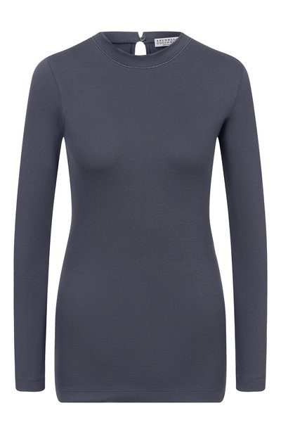 Женская хлопковый лонгслив BRUNELLO CUCINELLI, арт. MPTC8BJ300