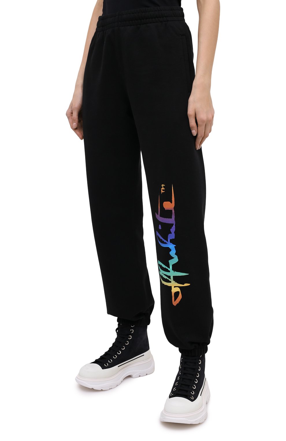 Хлопковые джоггеры OFF-WHITE, арт. 0WCH006F20JER0021084, фото 3