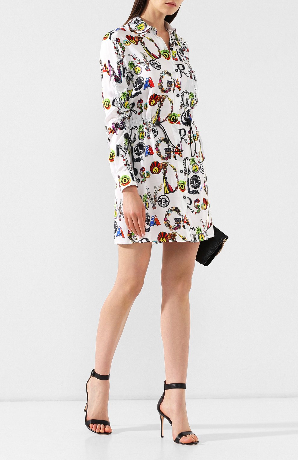 Платье с принтом VERSUS VERSACE разноцветного цвета по цене 67650 руб., арт. BD01143/BT10986, фото 2 Платье с принтом VERSUS VERSACE, арт. BD01143/BT10986, фото 2