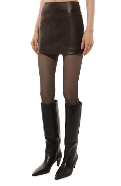 Юбка из экокожи PINKO коричневого цвета по цене 24550 руб., арт. 104358/A27M, фото 3 Юбка из экокожи PINKO, арт. 104358/A27M, фото 3