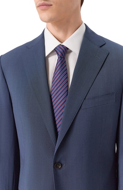 Галстук из шелка и хлопка GIORGIO ARMANI, арт. GM000800/TE20409, фото 2