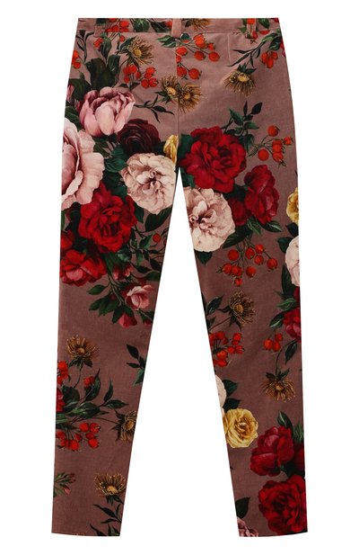 Хлопковые брюки DOLCE & GABBANA розового цвета по цене 41750 руб., арт. L52P58/FSWBS/8-14, фото 2 Хлопковые брюки DOLCE & GABBANA, арт. L52P58/FSWBS/8-14, фото 2