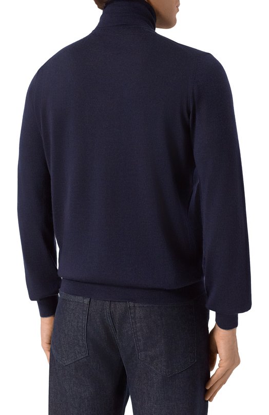 Водолазка из кашемира и шелка Brunello Cucinelli M2300103 Синий  M2300103 Фото 4