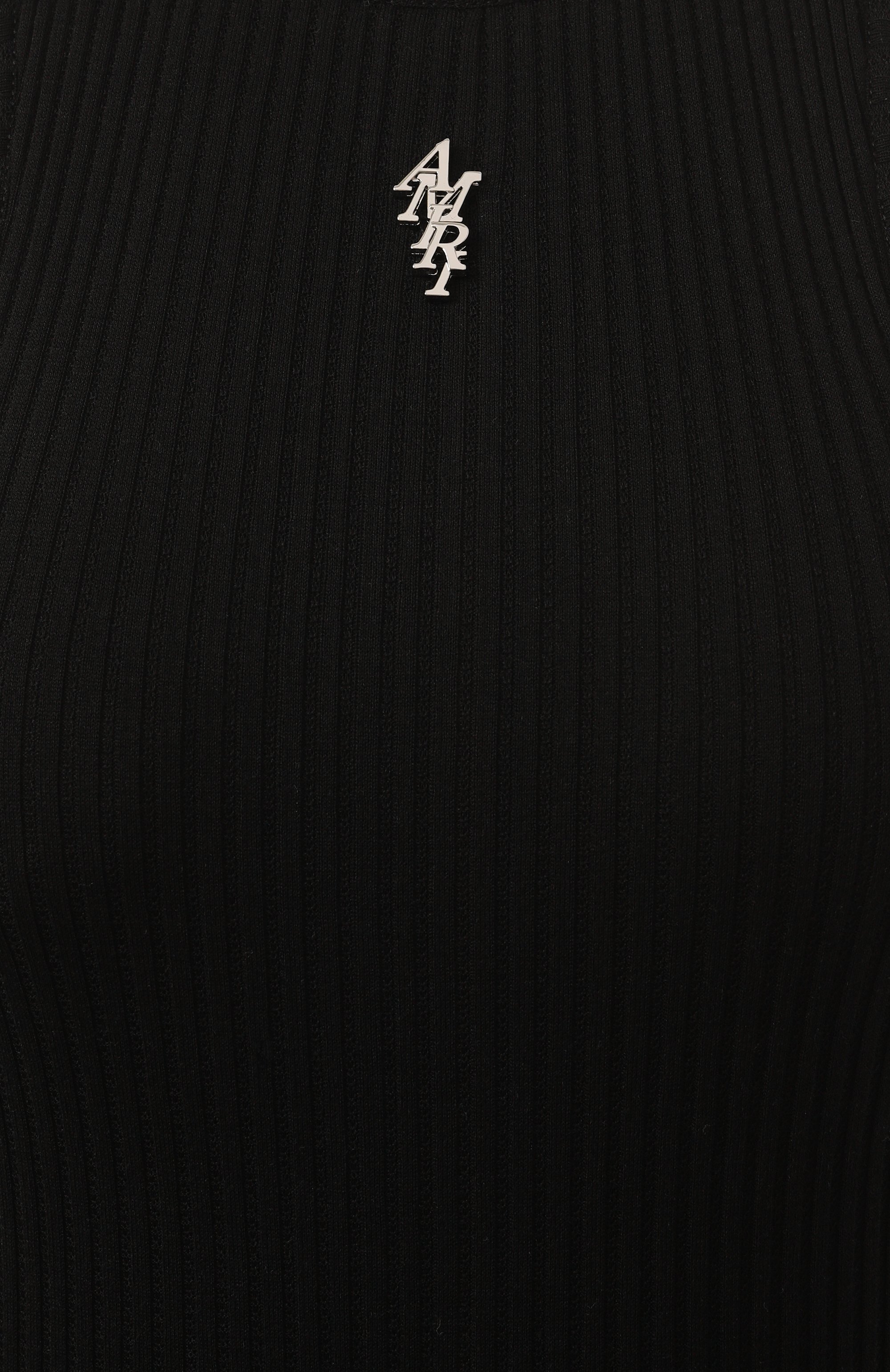 Платье из хлопка и шелка AMIRI, арт. AWDRCA1012, фото 6