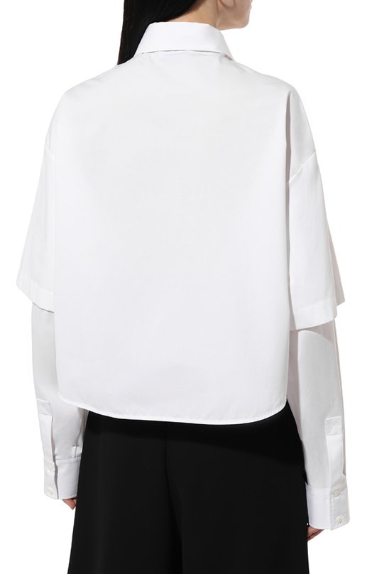 Хлопковая рубашка Off-White 0WGE022S24FAB003 Белый  0WGE022S24FAB003 Фото 4