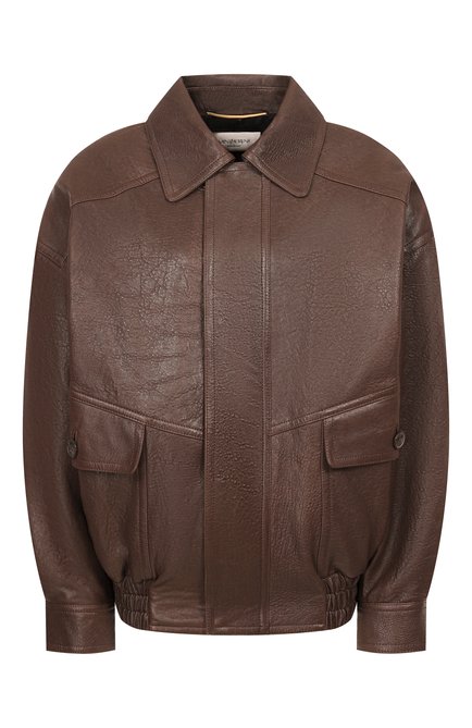 Женский кожаный бомбер SAINT LAURENT, арт. 842948/YCNF2