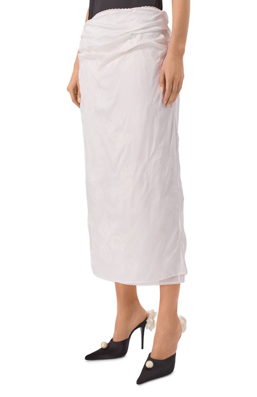Шелковая юбка Magda Butrym 234526 Белый  234526 Фото 3