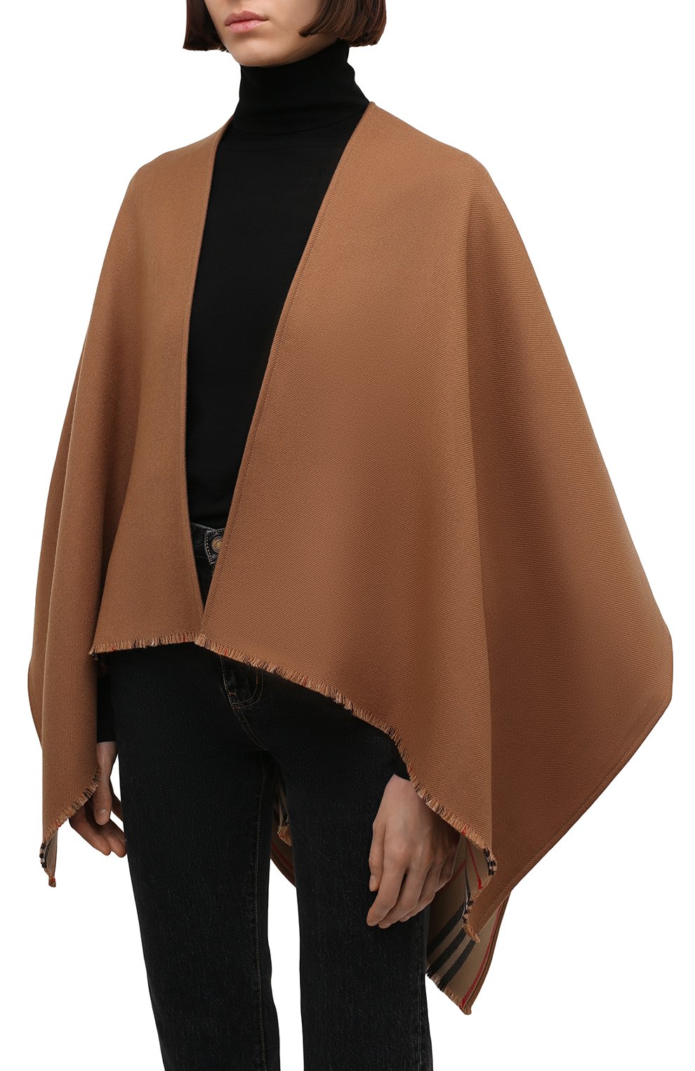 Шерстяная накидка charlotte BURBERRY, арт. 8015654, фото 3