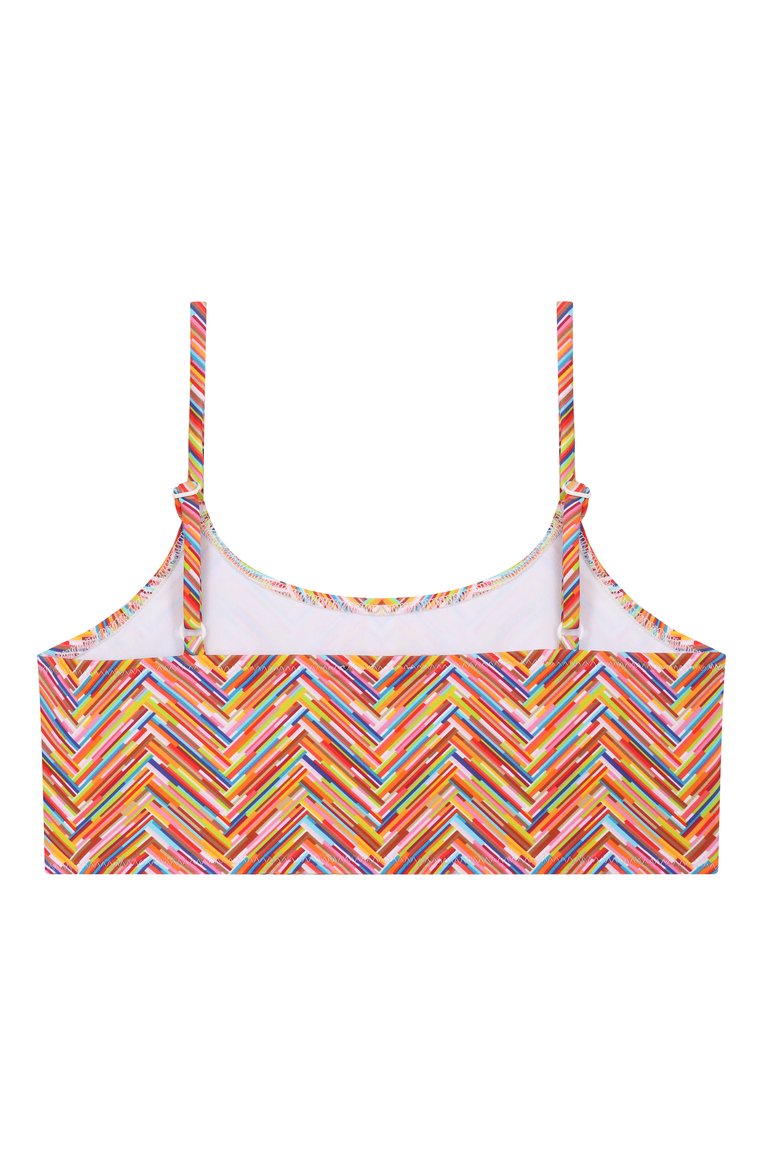 Детского раздельный купальник MISSONI разноцветного цвета, арт. MWCA19/Z2889/12-16 | Фото 3 (Нос: Не проставлено; Девочки Кросс-КТ: Купальники-пляж; Принт: С принтом; Материал внешний: Синтетический материал; Ростовка одежда: 12 лет | 152 см, 13 - 15 лет | 158 см)