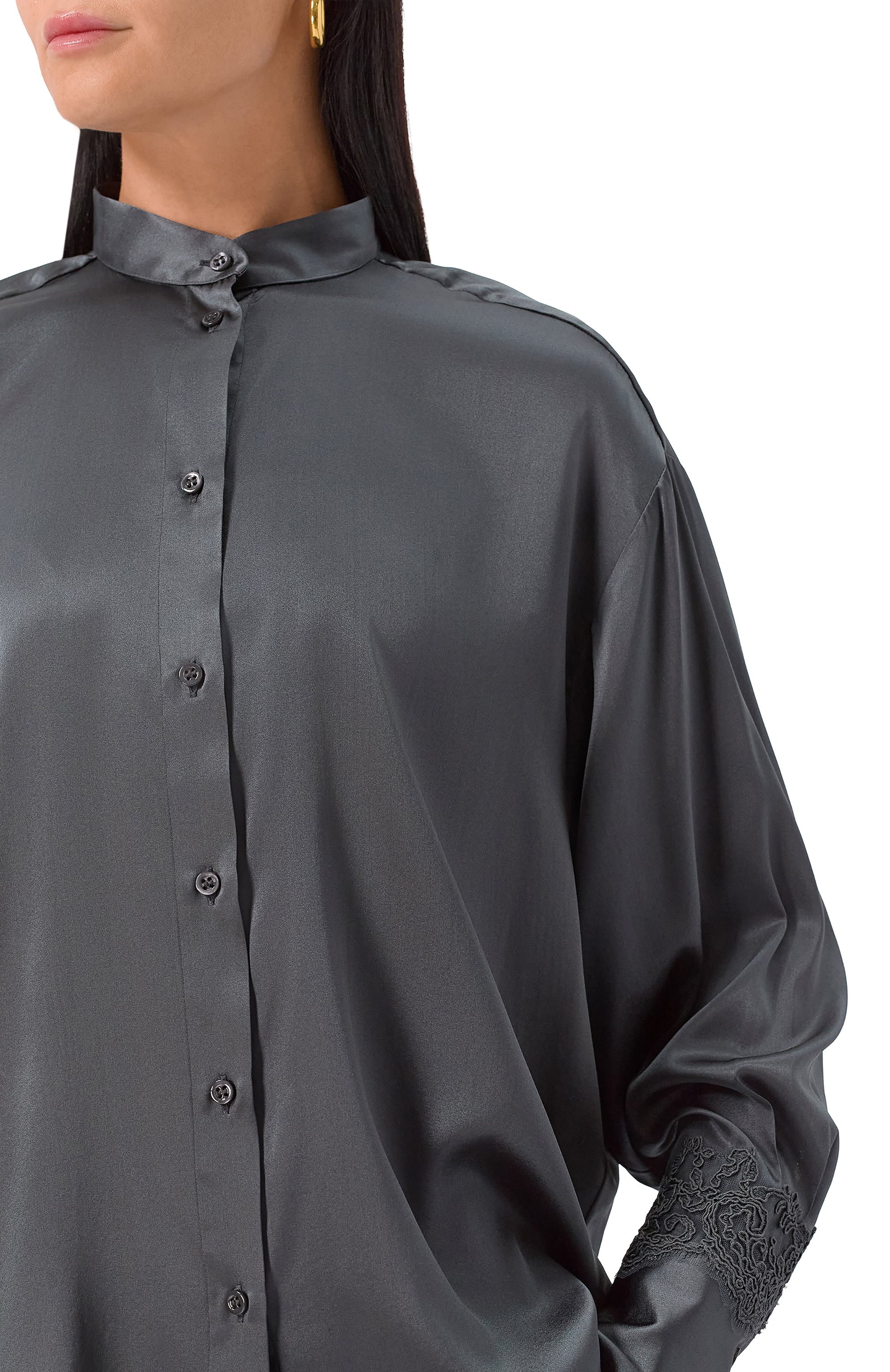 Атласная блузка ERMANNO SCERVINO, арт. D474K604TBW, фото 5