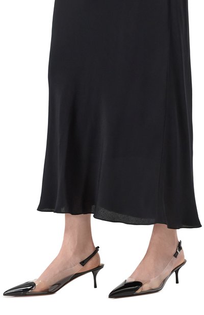 Комбинированные туфли ALAIA черного цвета по цене 125500 руб., арт. AA3E057CK150, фото 3 Комбинированные туфли ALAIA, арт. AA3E057CK150, фото 3