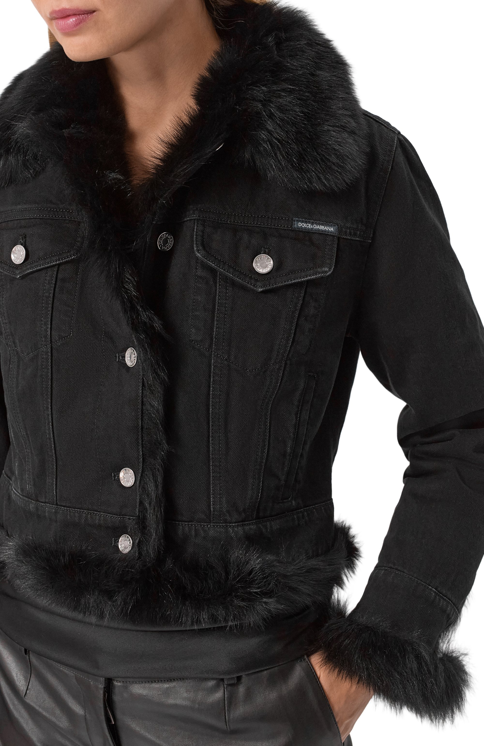 Джинсовая куртка с подкладкой из овчины DOLCE & GABBANA, арт. F9S97Z/G80D8, фото 5
