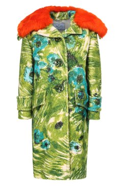 Шерстяное пальто с воротником из овчины PRADA, арт. P677GR-1PMY-F0VPC-172, фото 1