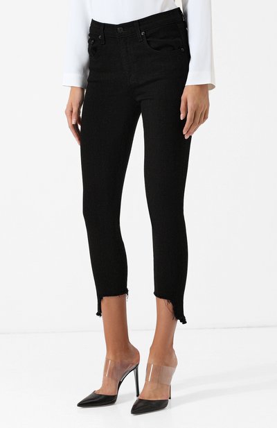 Укороченные однотонные джинсы-скинни RAG AND BONE, арт. W1566K502BLH, фото 3