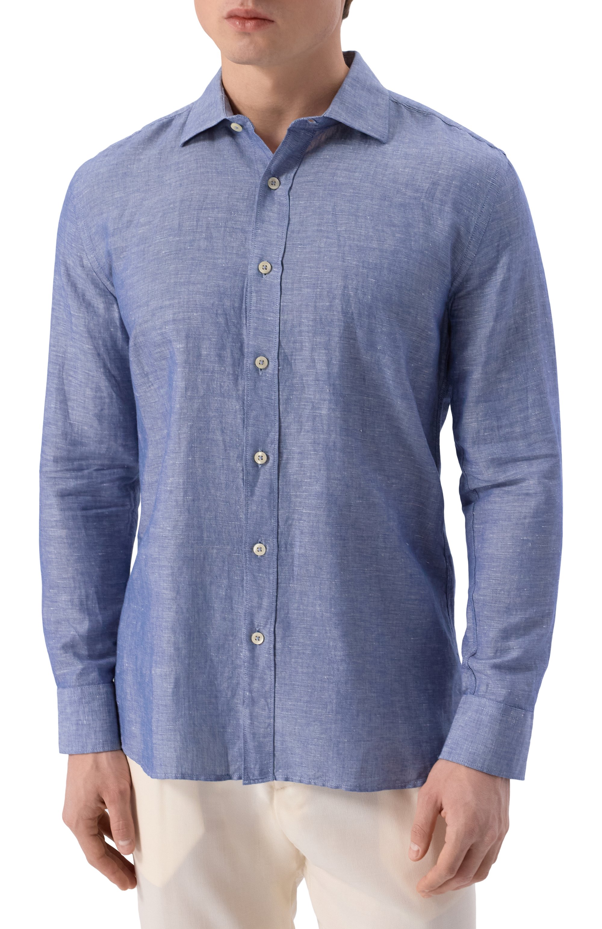 Рубашка изо льна и хлопка 120% LINO, арт. 32ALIM1311/D879/100, фото 3