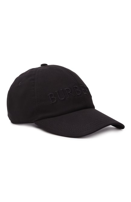 Женская хлопковая бейсболка BURBERRY черного цвета, арт. 8108638 | Фото 1 (Нос: Не проставлено; Материал сплава: Проставлено; Материал: Текстиль, Хлопок)