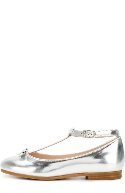 Туфли из металлизированной кожи с бантом на ремешке IL GUFO, арт. G330/SPECCHI0/27-30, фото 2