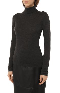 Женская водолазка из кашемира и шелка BRUNELLO CUCINELLI черного цвета, арт. M1300B1034 | Фото 3 (Материал внешний: Кашемир, Шерсть, Шелк; Рукава: Длинные; Длина (для топов): Стандартные; Стили: Кэжуэл; Женское Кросс-КТ: Водолазка-одежда)