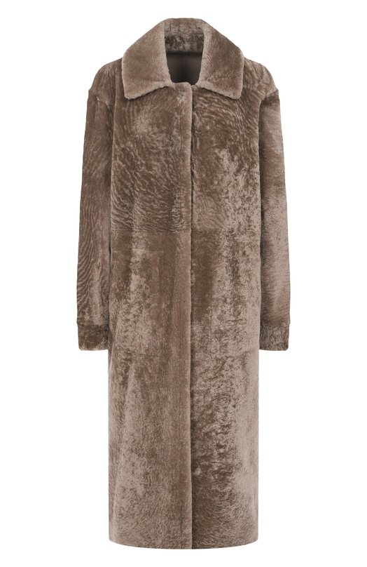 Дубленка из овчины manzoni24 25M1115-S23N Бежевый 25M1115-S23N