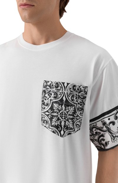 Футболка из хлопка и шелка DOLCE & GABBANA, арт. G8SB2T/G708Y, фото 5