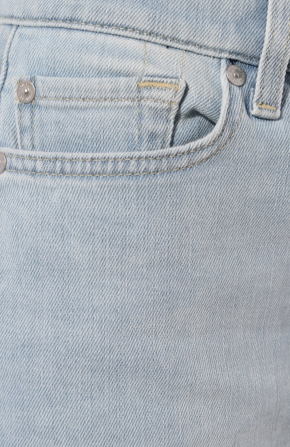 Джинсовые шорты 7 FOR ALL MANKIND голубого цвета по цене 15950 руб., арт. JSWUA500S0, фото 5 Джинсовые шорты 7 FOR ALL MANKIND, арт. JSWUA500S0, фото 5