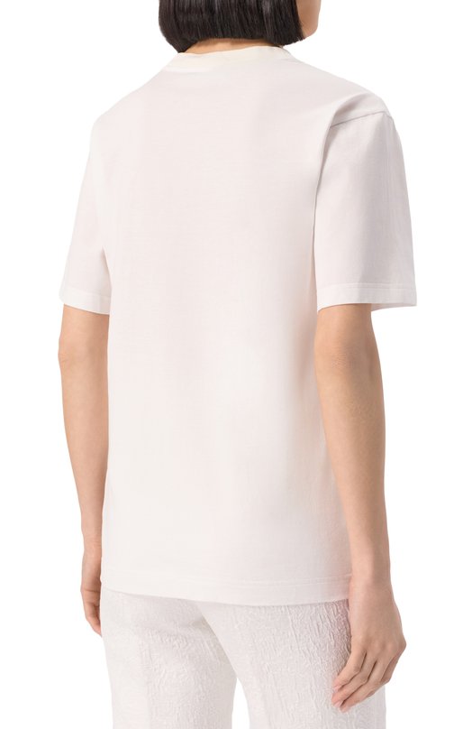 Хлопковая футболка Dolce & Gabbana F8U04T/GDCZT Белый  F8U04T/GDCZT Фото 4