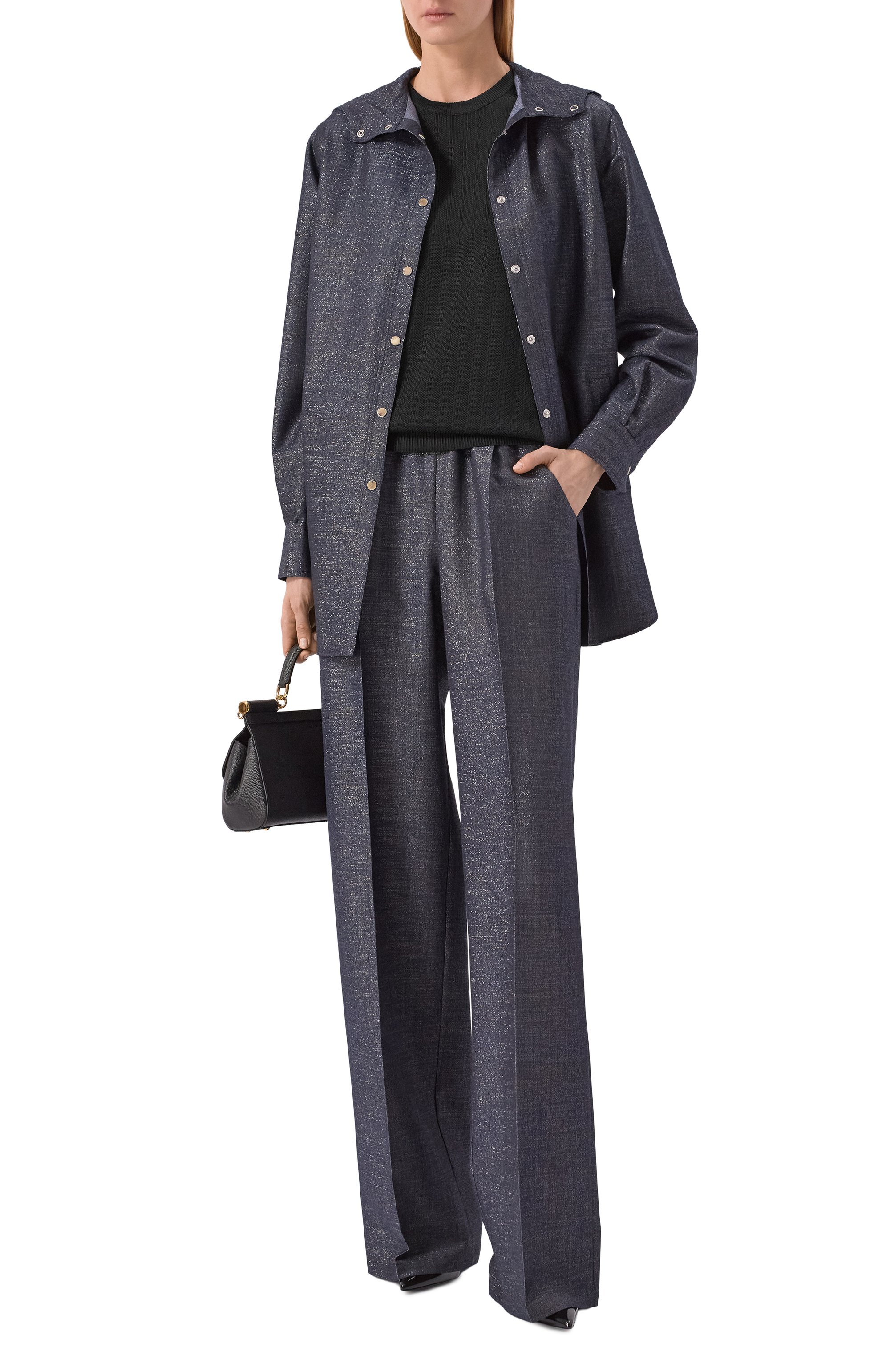 Шелковый топ KITON черного цвета по цене 184000 руб., арт. D61787K0920, фото 2 Шелковый топ KITON, арт. D61787K0920, фото 2