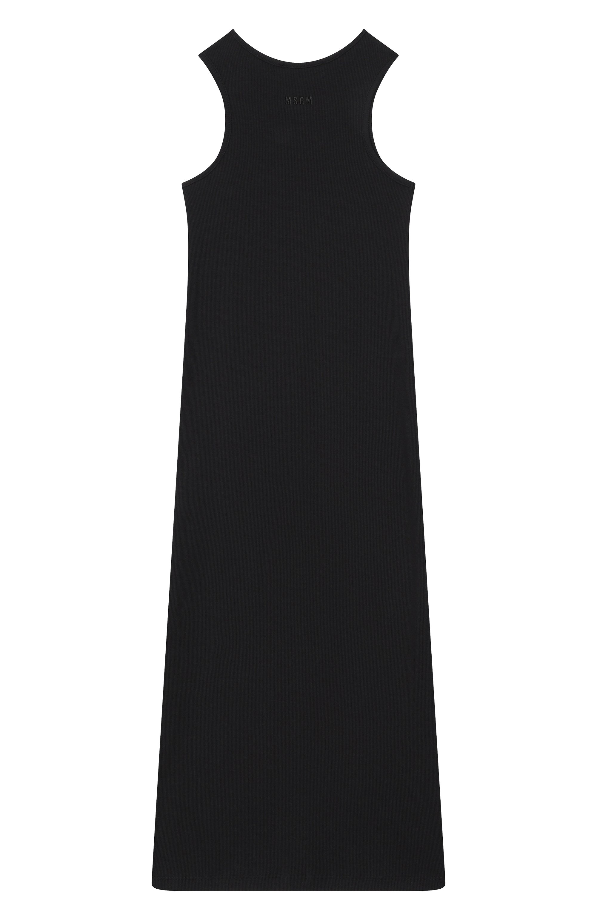 Хлопковое платье MSGM KIDS черного цвета по цене 17950 руб., арт. S6MSJGDR101, фото 2 Хлопковое платье MSGM KIDS, арт. S6MSJGDR101, фото 2