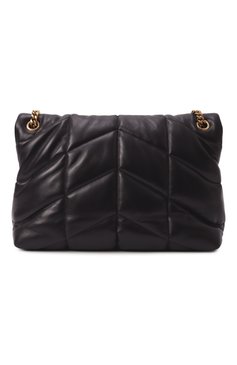 Женская сумка puffer medium SAINT LAURENT черного цвета, арт. 577475/1EL07 | Фото 6 (Размер: medium; Драгоценные камни: Проставлено; Ремень/цепочка: На ремешке; Материал: Натуральная кожа; Материал сплава: Проставлено)