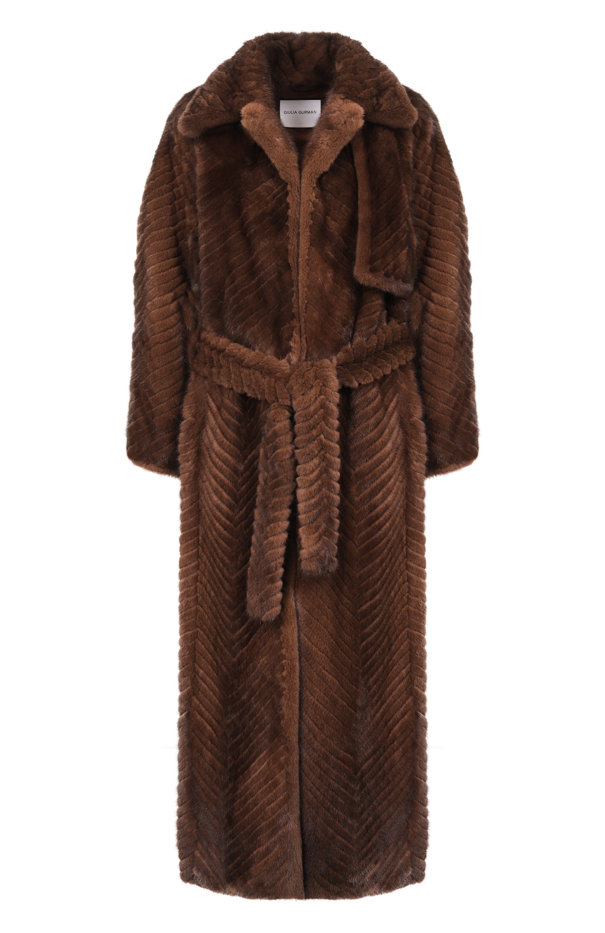 Шуба из норки GIULIA GURMAN коричневого цвета по цене 1890000 руб., арт. 5575DB, фото 1 Шуба из норки GIULIA GURMAN, арт. 5575DB, фото 1