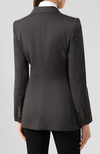 Шерстяной жакет DOLCE & GABBANA серого цвета по цене 259500 руб., арт. F29ADT/FRBCK, фото 4 Шерстяной жакет DOLCE & GABBANA, арт. F29ADT/FRBCK, фото 4