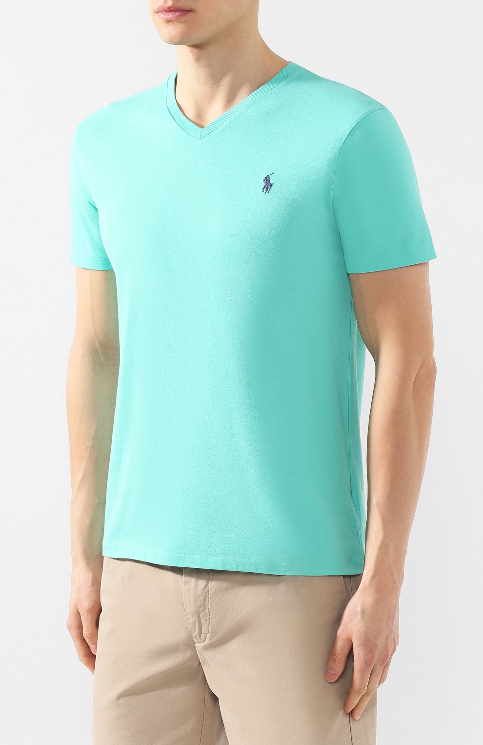 Хлопковая футболка  POLO RALPH LAUREN, арт. 710671453, фото 3