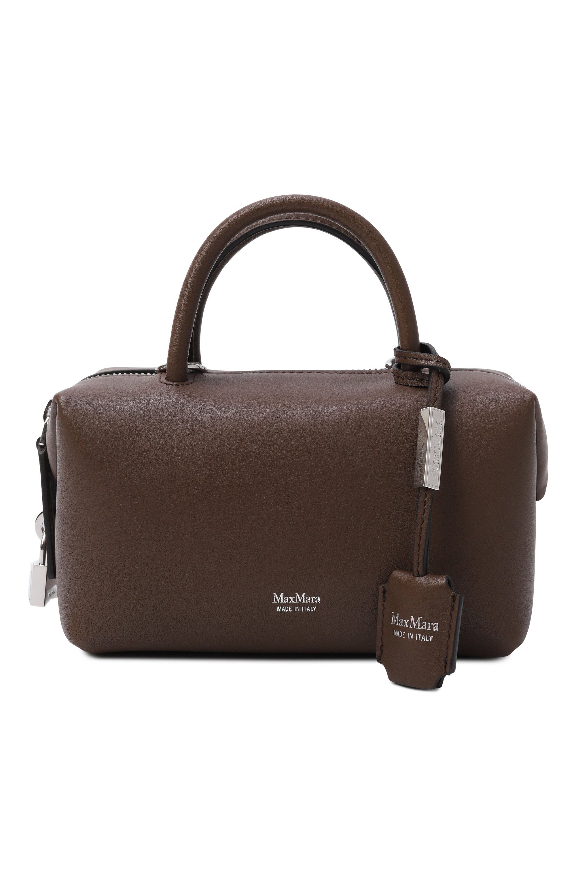 Сумка holdalls small MAX MARA темно-коричневого цвета по цене 145500 руб., арт. H0LDALLS, фото 7 Сумка holdalls small MAX MARA, арт. H0LDALLS, фото 7