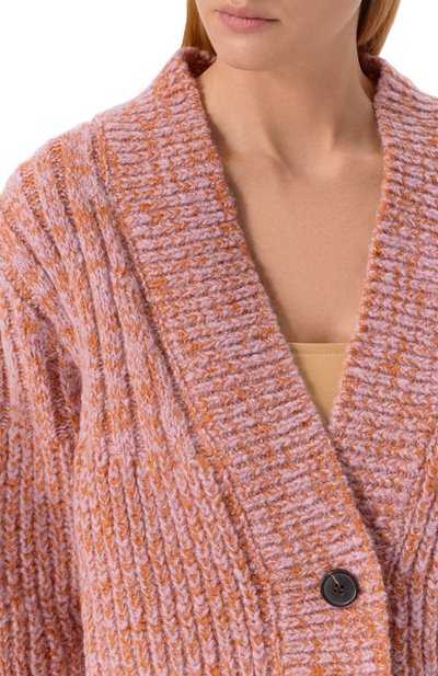 Шерстяной кардиган DRIES VAN NOTEN оранжевого цвета по цене 109000 руб., арт. 252-011230-2725, фото 5 Шерстяной кардиган DRIES VAN NOTEN, арт. 252-011230-2725, фото 5