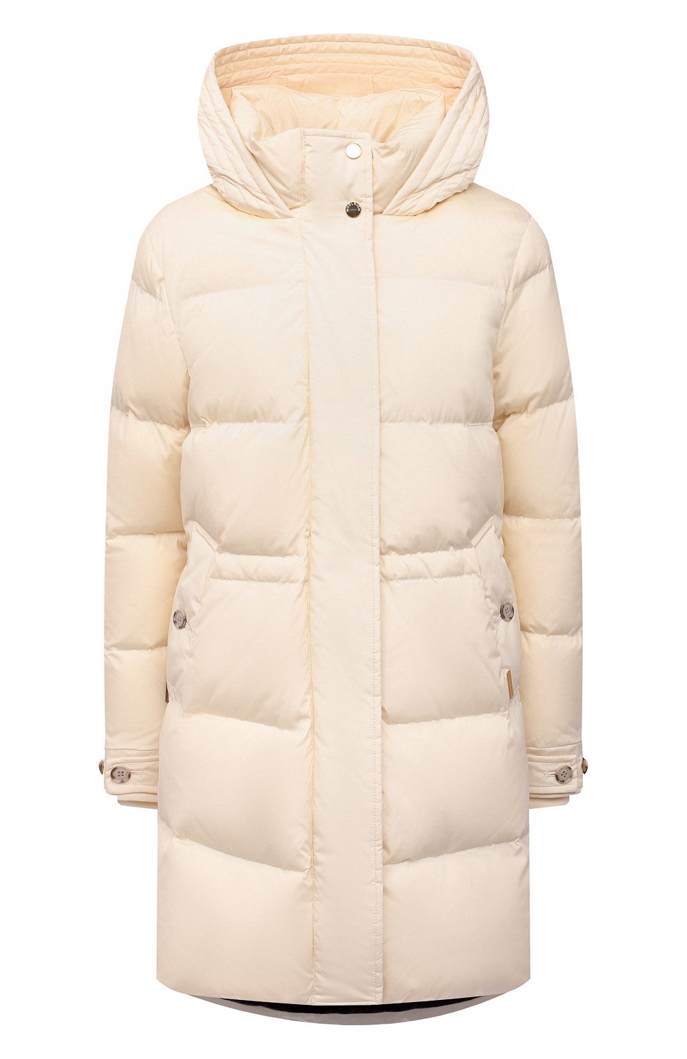 Пуховик WOOLRICH кремового цвета по цене 77150 руб., арт. CFWW0U0514FR/UT1148, фото 1 Пуховик WOOLRICH, арт. CFWW0U0514FR/UT1148, фото 1
