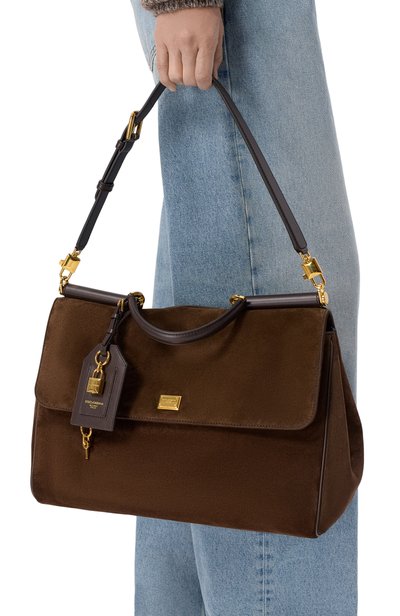 Сумка my sicily large DOLCE & GABBANA коричневого цвета по цене 368500 руб., арт. BB7814/B0903, фото 2 Сумка my sicily large DOLCE & GABBANA, арт. BB7814/B0903, фото 2