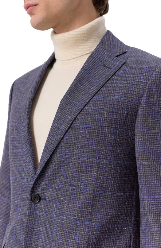 Пиджак из шерсти и шелка Corneliani 25X008-2516217 Синий  25X008-2516217 Фото 7