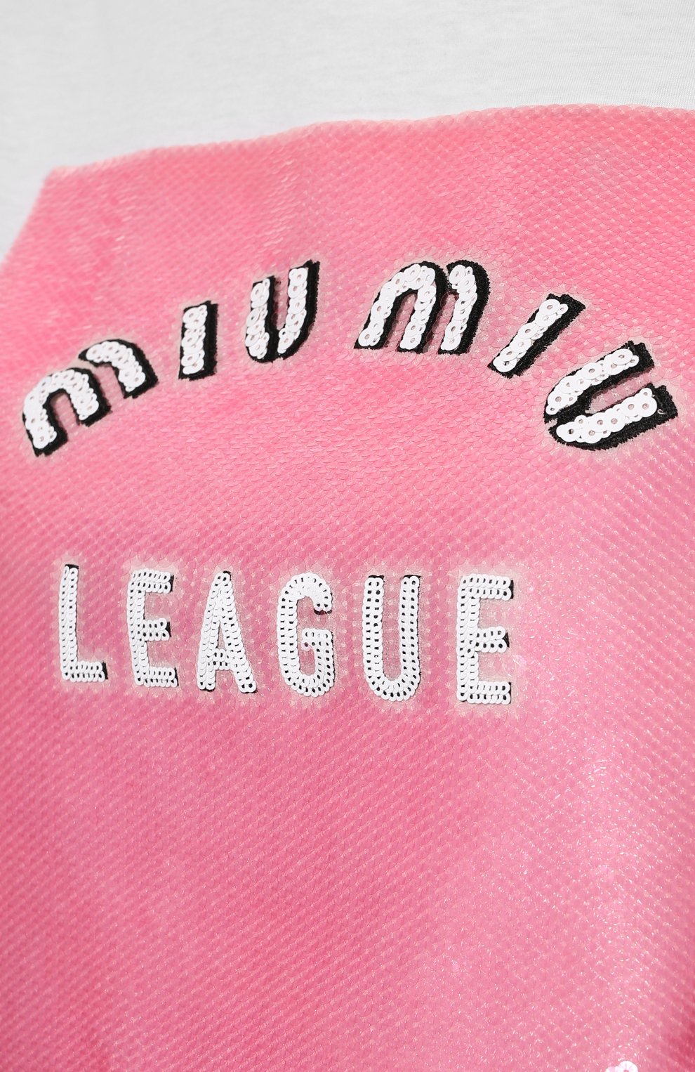 Хлопковая футболка MIU MIU, арт. MJN336-1ZSB-F0D3X, фото 5