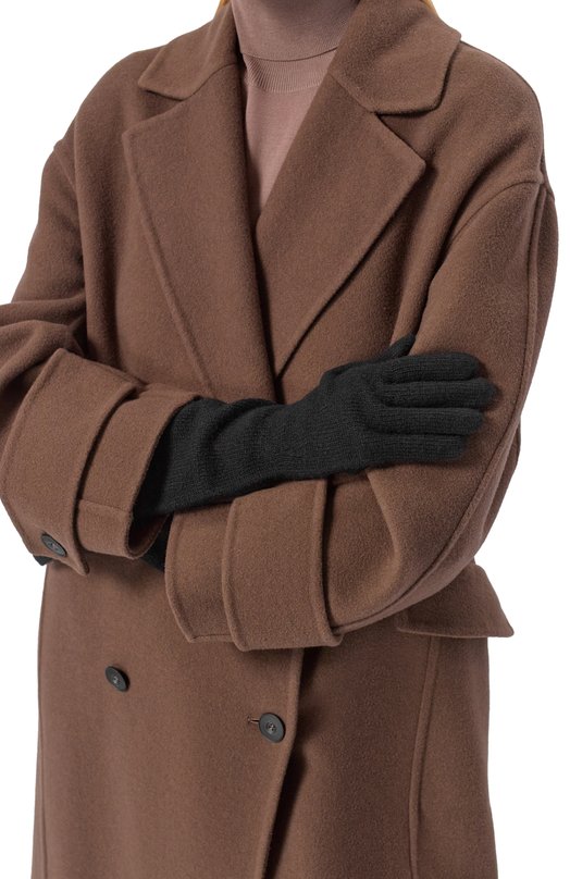 Перчатки Lukia из кашемира и шерсти Canoe 6401710 Чёрный  6401710 Фото 2