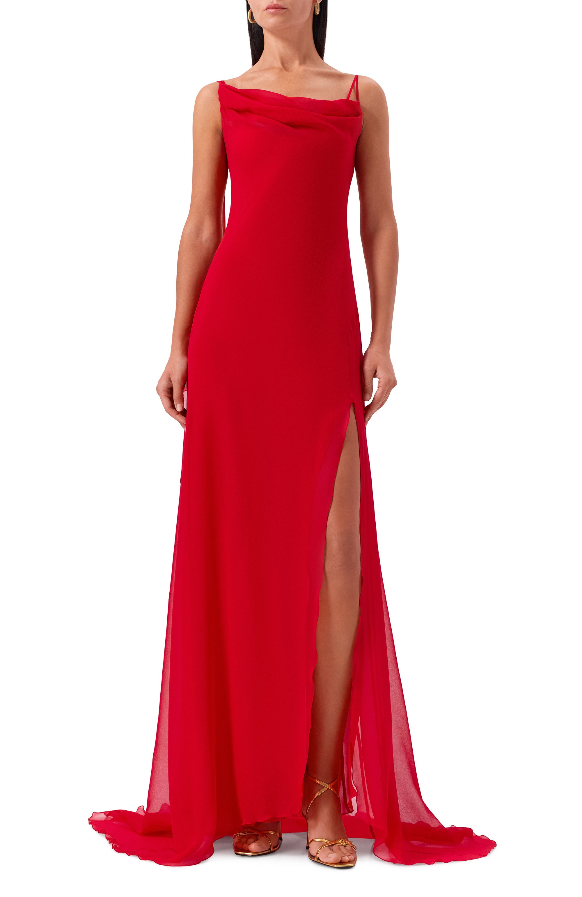 Шелковое платье BLUMARINE красного цвета по цене 187500 руб., арт. 4A396A, фото 3 Шелковое платье BLUMARINE, арт. 4A396A, фото 3