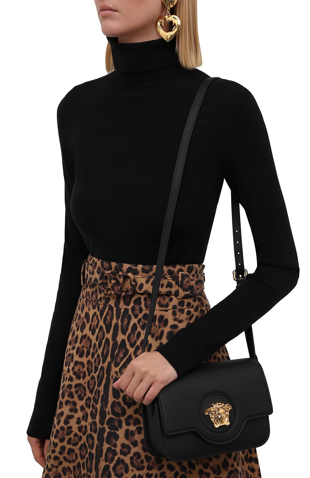 Сумка la medusa small VERSACE черного цвета по цене 174500 руб., арт. 1001263/DVIT2T, фото 2 Сумка la medusa small VERSACE, арт. 1001263/DVIT2T, фото 2