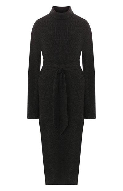 Женское платье с поясом NANUSHKA, арт. CANAAN_CHARC0AL_CASHMERE BLEND RIB CASHMERE BLEND
