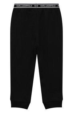 Детская комплект из лонгслива и брюк KARL LAGERFELD KIDS черно-белого цвета, арт. Z30280 | Фото 6 (Материал внешний: Хлопок; Материал сплава: Проставлено; Драгоценные камни: Проставлено; Рукава: Длинные; Девочки Кросс-КТ: Костюмы-спорт; Ростовка одежда: 24 мес | 92 см)