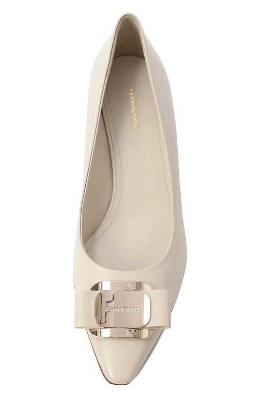 Кожаные туфли New Vara Ferragamo 01H450/768708 Кремовый  01H450/768708 Фото 6