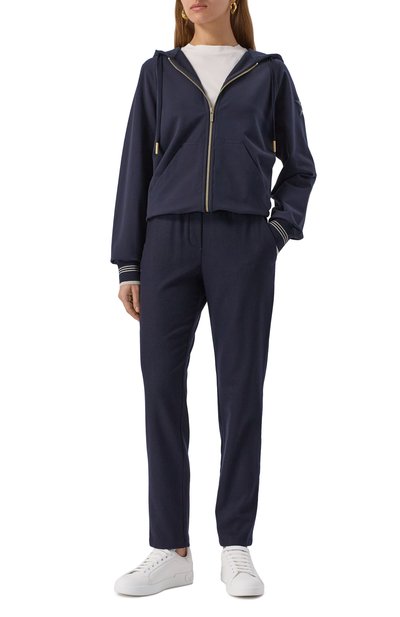 Шерстяные брюки LORENA ANTONIAZZI синего цвета по цене 76450 руб., арт. PA80Q/4010, фото 2 Шерстяные брюки LORENA ANTONIAZZI, арт. PA80Q/4010, фото 2