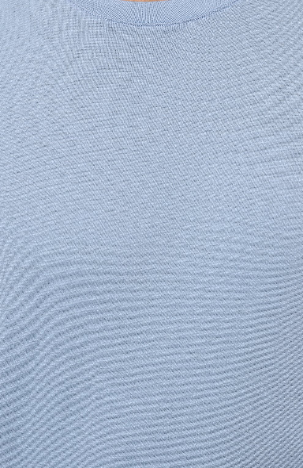 Хлопковая футболка HANRO голубого цвета по цене 9660 руб., арт. 075050, фото 5 Хлопковая футболка HANRO, арт. 075050, фото 5