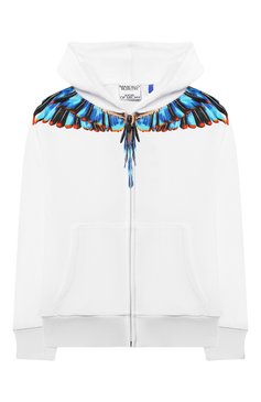 Детский хлопковая толстовка MARCELO BURLON KIDS OF MILAN белого цвета, арт. CBBE001F21FLE005 | Фото 1 (Материал внешний: Хлопок; Рукава: Длинные; Мальчики Кросс-КТ: Толстовка-одежда; Драгоценные камни: Проставлено; Материал сплава: Проставлено; Ростовка одежда: 10 - 11 лет | 140 - 146см, 6 лет | 116 см, 8 лет | 128 см)